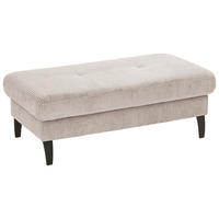 HOCKER in Textil Hellbraun  - Hellbraun/Schwarz, Modern, Textil/Metall (130/45/67cm) - Beldomo Style