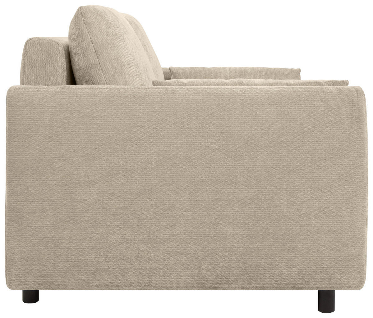 SCHLAFSOFA Chenille Beige  - Beige/Schwarz, KONVENTIONELL, Kunststoff/Textil (161/90/108cm) - Carryhome