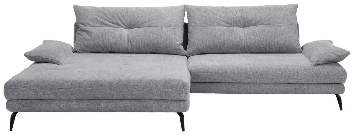 HÖRNSOFFA i flatväv mörkgrå  - mörkgrå/svart, Design, metall/textil (176/294cm) - MID.YOU