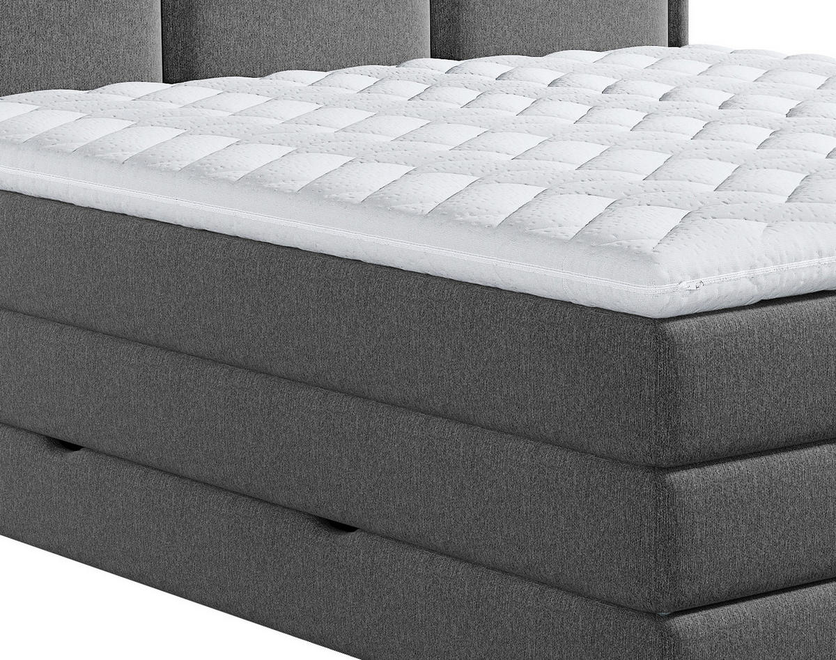 BOXSPRINGBETT 160/200 cm  in Anthrazit  - Anthrazit, Design, Kunststoff/Textil (160/200cm) - MID.YOU