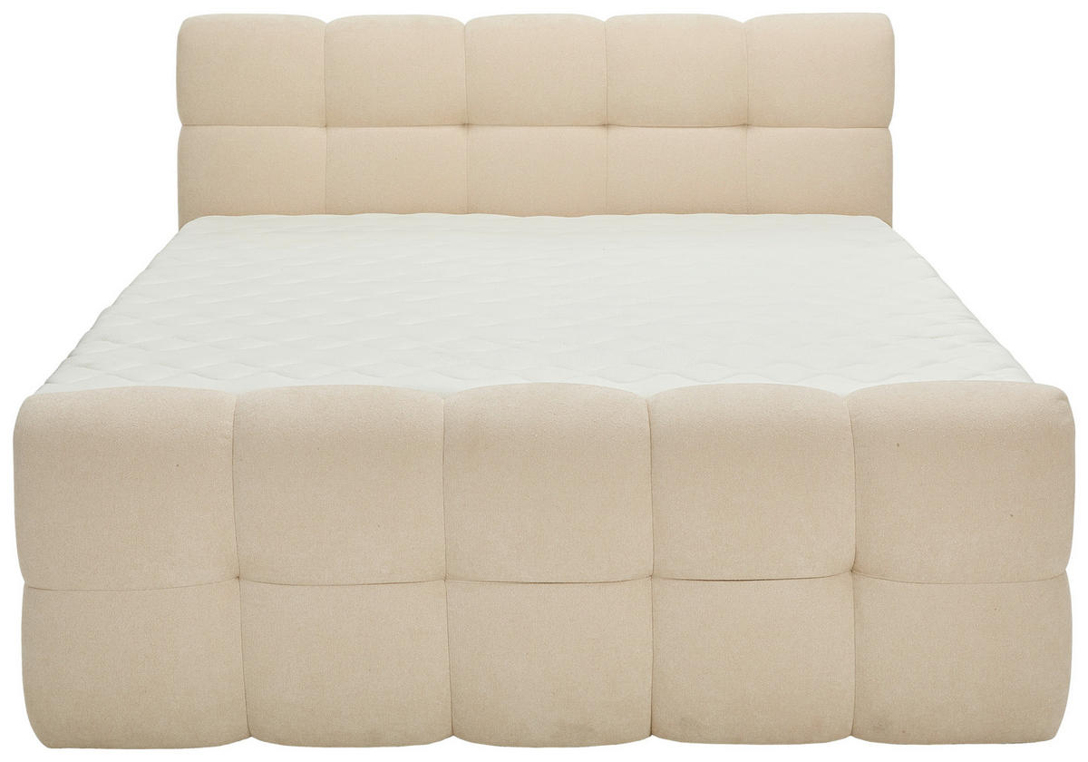 BOXBETT 180/200 cm  in Beige  - Beige/Schwarz, Design, Holz/Kunststoff (180/200cm) - Moderano