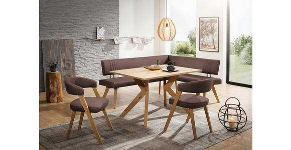 ECKBANK 220/170 cm in Hellbraun, Wildeiche - Hellbraun/Wildeiche, Design, Holz/Textil (220/170cm) - Venda