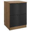 SCHUBKASTENUNTERSCHRANK 60/86/60 cm  in Schwarz, Eichefarben  - Eichefarben/Schwarz, Basics, Holzwerkstoff/Metall (60/86/60cm) - MID.YOU