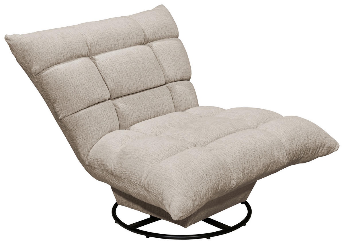 SESSEL in Chenille Taupe  - Taupe/Schwarz, MODERN, Textil/Metall (100/83/94cm) - Livetastic