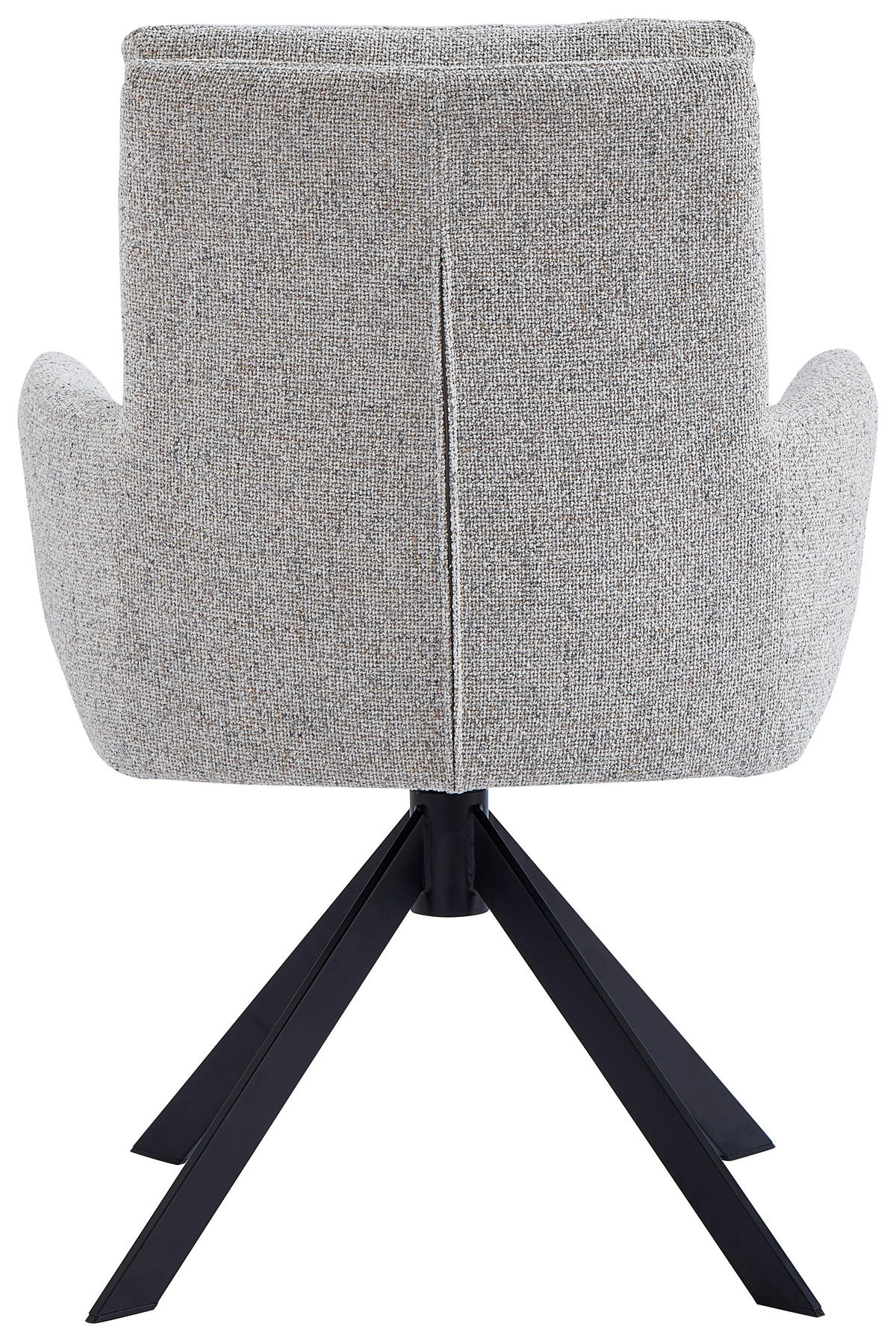 SCAUN CU BRAȚE in bej, negru  - bej/negru, Design, metal/textil (60,5/88/67cm) - Novel