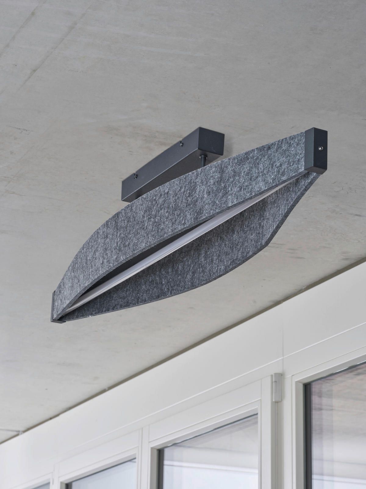 LED-DECKENLEUCHTE 100/17/21 cm   - Dunkelgrau, Design, Kunststoff/Textil (100/17/21cm) - Osram