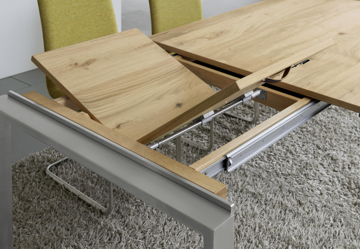 ESSTISCH in Holz, Metall, Holzwerkstoff 190/100/75 cm  - Edelstahlfarben/Eichefarben, Konventionell, Holz/Holzwerkstoff (190/100/75cm) - Venjakob