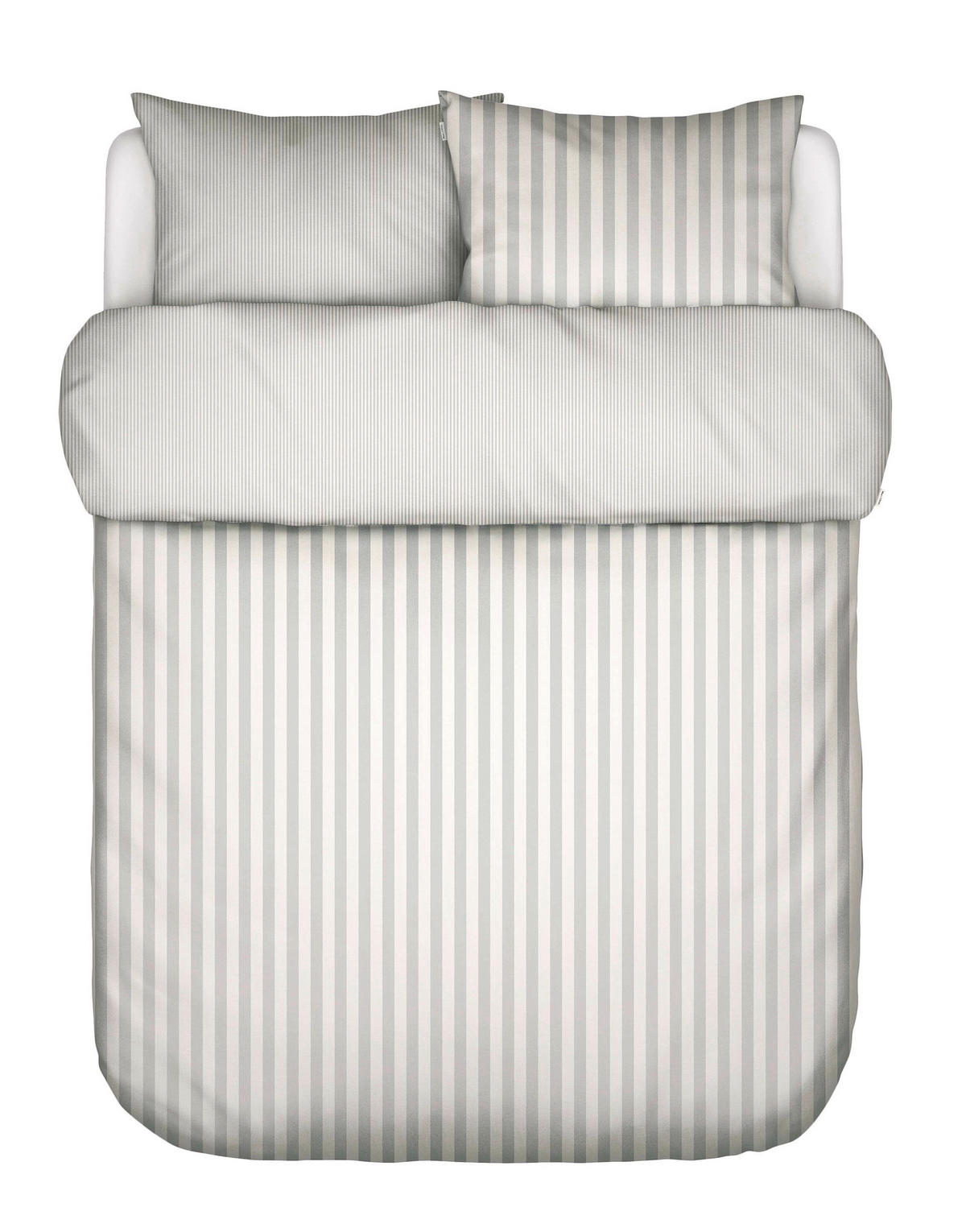 BETTWÄSCHE Classic Stripe Satin 200/200 cm  - Silberfarben, KONVENTIONELL, Textil (200/200cm) - Marc O'Polo