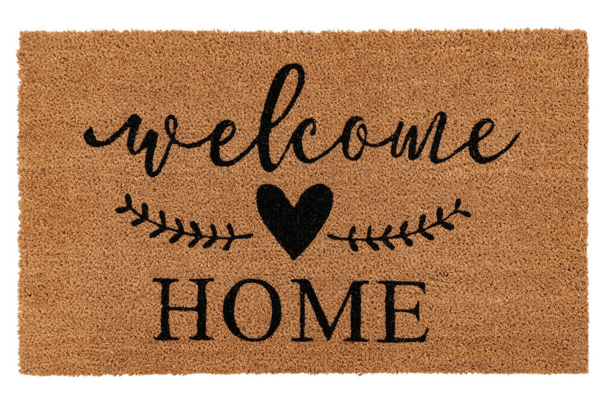 FUßMATTE 40/60 cm  - Hellbraun, Basics, Textil (40/60cm) - Kayoom