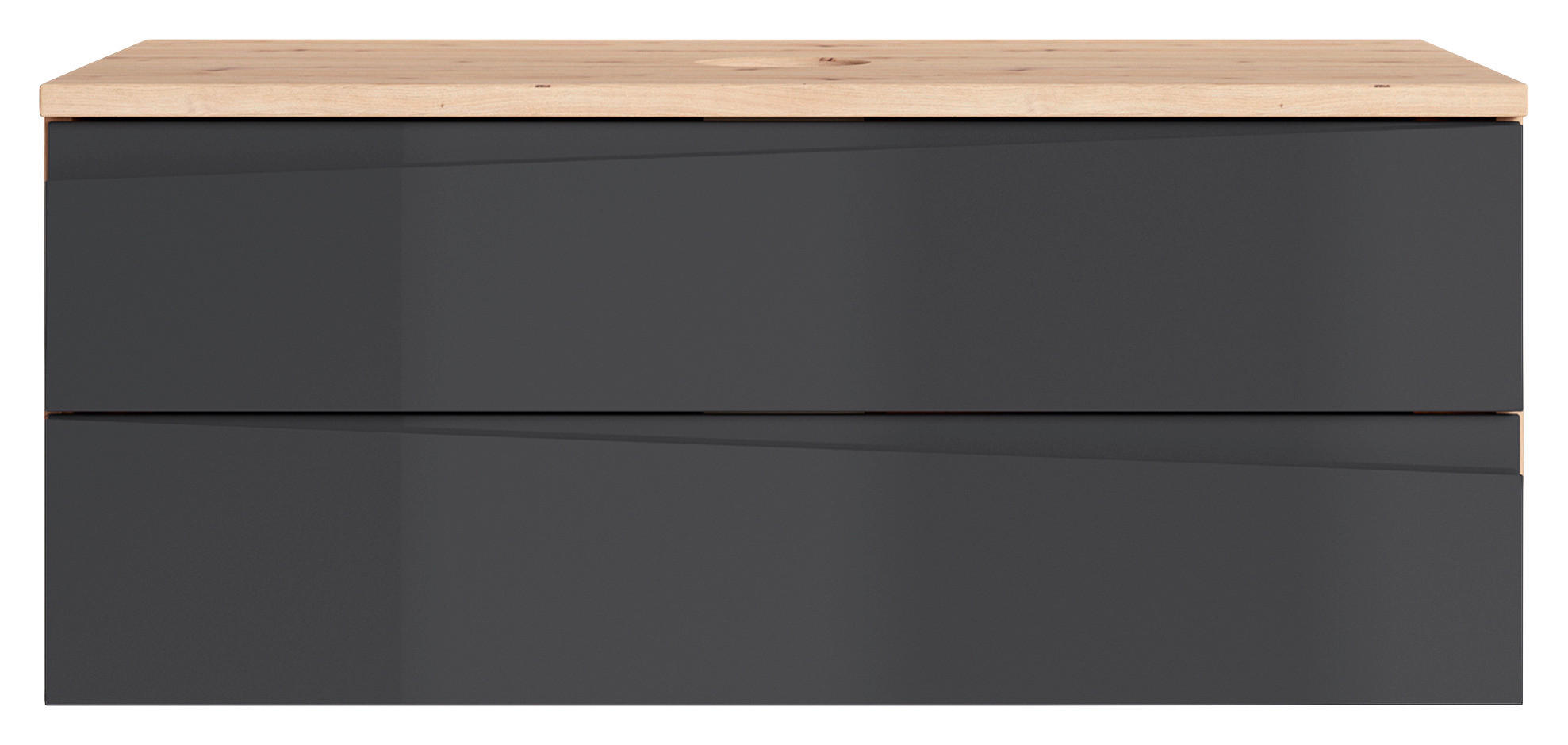WASCHBECKENUNTERSCHRANK 80/33/47 cm  - Anthrazit/Eiche Artisan, LIFESTYLE, Holzwerkstoff (80/33/47cm) - MID.YOU