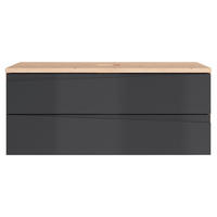 WASCHBECKENUNTERSCHRANK 80/33/47 cm  - Anthrazit/Eiche Artisan, LIFESTYLE, Holzwerkstoff (80/33/47cm) - MID.YOU