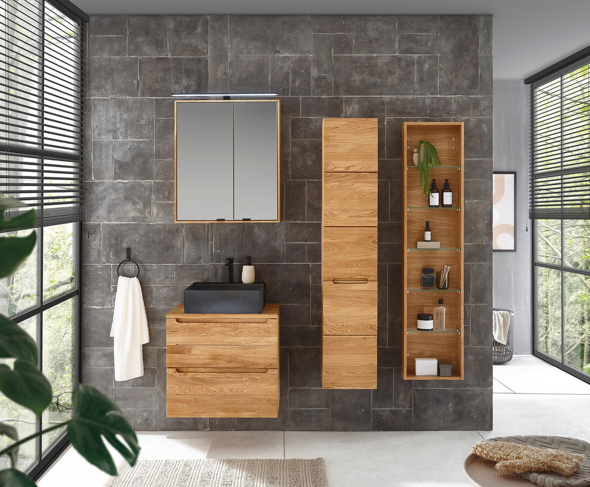 LAVOAR 42/13/42 cm  - negru, Basics, piatră (42/13/42cm) - Linea Natura
