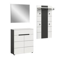 ŠATNA, 175/190/37 cm - šedá/bílá, Design, kompozitní dřevo (175/190/37cm) - Livetastic