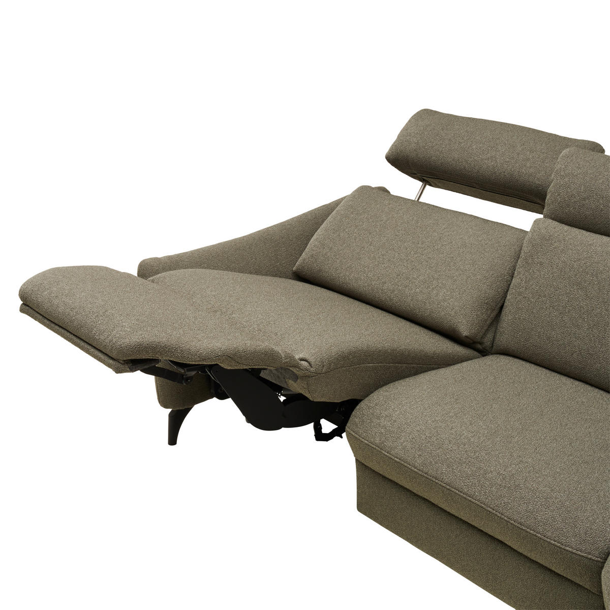 ECKSOFA  in Flachgewebe Taupe  233/272 cm  - Taupe/Anthrazit, KONVENTIONELL, Textil/Metall (233/272cm) - Himolla Komfortklass