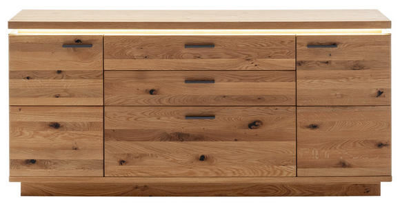 SIDEBOARD Eichefarben  180/84/44 cm  - Eichefarben/Anthrazit, Natur, Holz/Holzwerkstoff (180/84/44cm) - Linea Natura