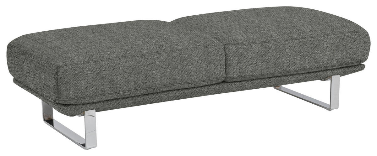 HOCKER in Textil Grau  - Grau, Design, Textil/Metall (160/44/60cm) - Dieter Knoll