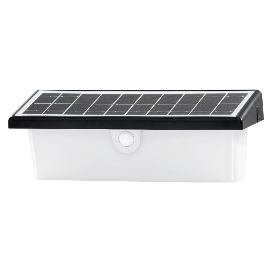 Lampă Solară  9,3/25,7/7,4 cm   - alb/negru, Basics, plastic (9,3/25,7/7,4cm)