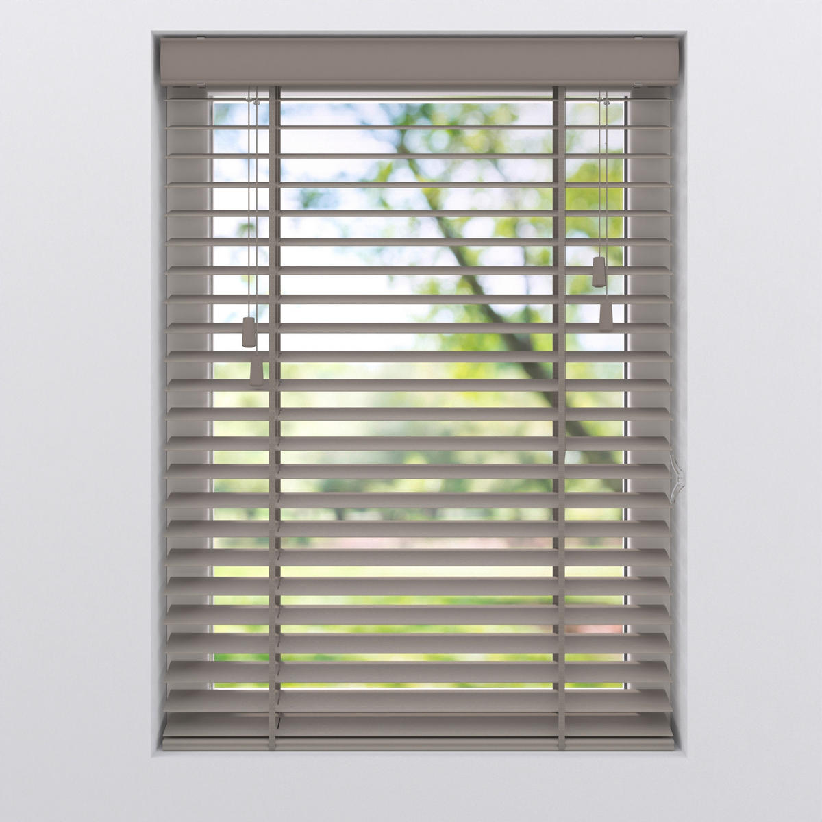 JALOUSIE  halbtransparent  180/175 cm    - Grau, Natur, Holz (180/175cm)