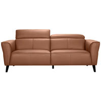 3-SITZER-SOFA Echtleder Cognac  - Cognac, KONVENTIONELL, Leder/Holz (212/92,5/96,5cm) - MID.YOU