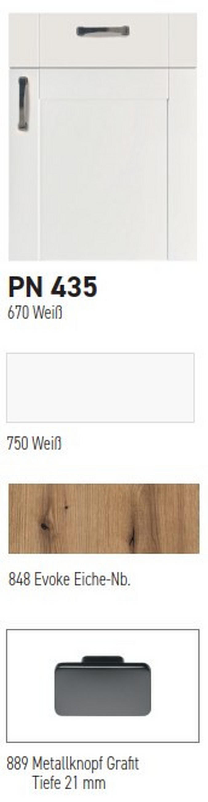 KÜCHENBLOCK PN 435 280 cm  in Eichefarben  - Eichefarben/Graphitfarben, Design, Holzwerkstoff/Metall (280cm) - Pino