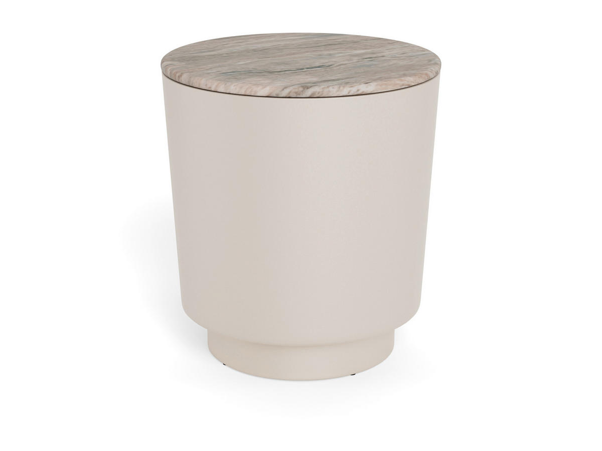 COUCHTISCH 45/45/51,5 cm rund Grau  - Grau, Stein/Metall (45/45/51,5cm)