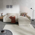 BIGSOFA Cord Creme  - Creme/Schwarz, MODERN, Kunststoff/Textil (278/93/112cm) - Carryhome