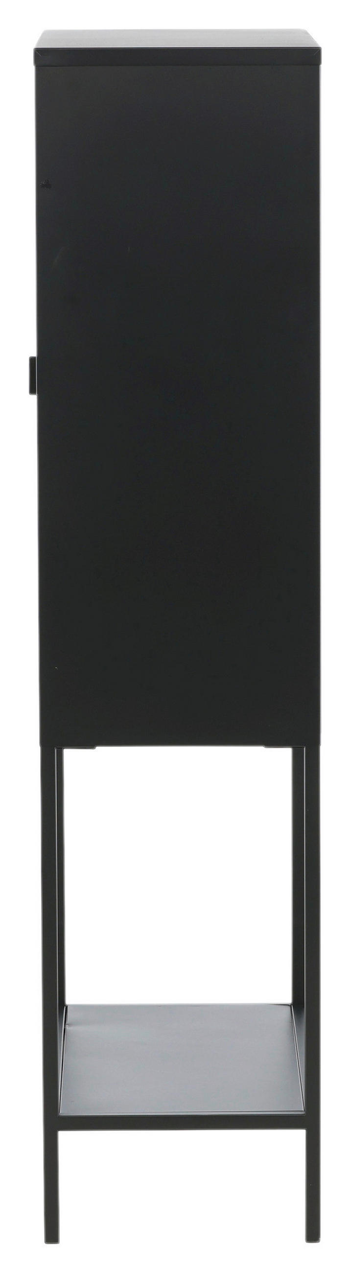 VITRINE in Schwarz  - Schwarz, Design, Metall (75/150/35cm) - Livetastic