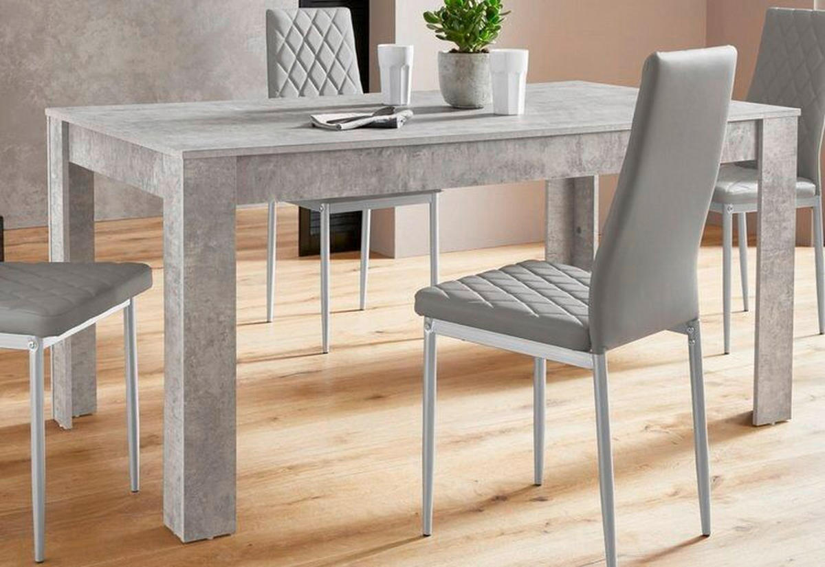 ESSTISCH in Holzwerkstoff 160/75/90 cm   - Grau, Design, Holzwerkstoff (160/75/90cm) - MID.YOU