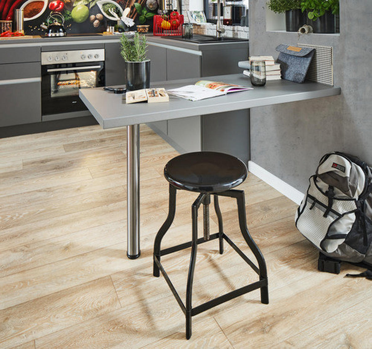 ECKKÜCHE 312/270 cm  in Anthrazit, Rot  - Anthrazit/Rot, MODERN, Holzwerkstoff (312/270cm) - Welnova