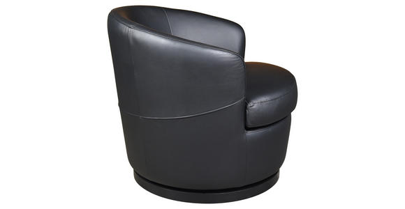 DESIGNSESSEL in Echtleder Schwarz - Schwarz, Design, Leder/Kunststoff (76/74/75cm) - Xora