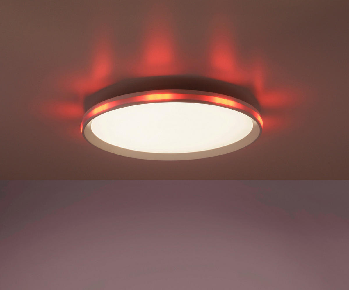 LED-DECKENLEUCHTE 45/45/6 cm  - Weiß, Basics, Kunststoff/Metall (45/45/6cm) - Just Light