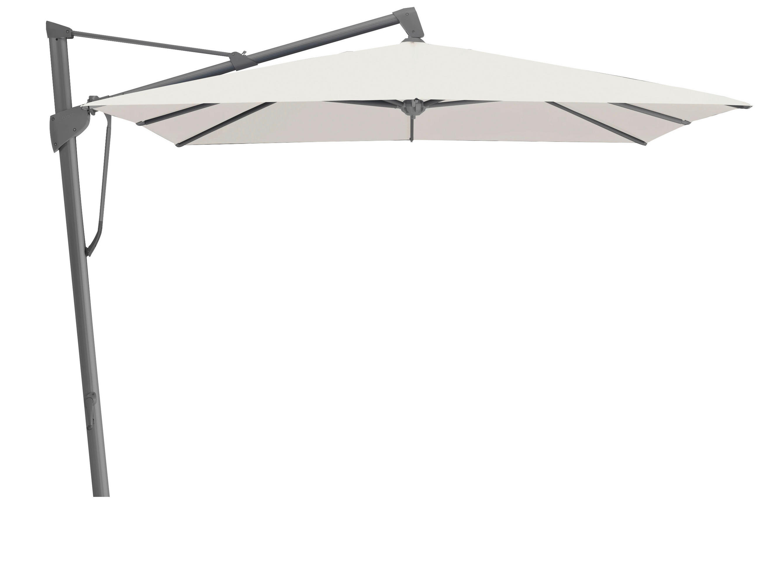 AMPELSCHIRM 400x300 cm Beige  - Anthrazit/Beige, Basics, Textil/Metall (400/300cm) - Glatz