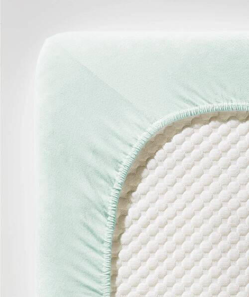 SPANNBETTTUCH Jenny C Single-Jersey  - Jadegrün, Basics, Textil (100/200cm) - Fleuresse