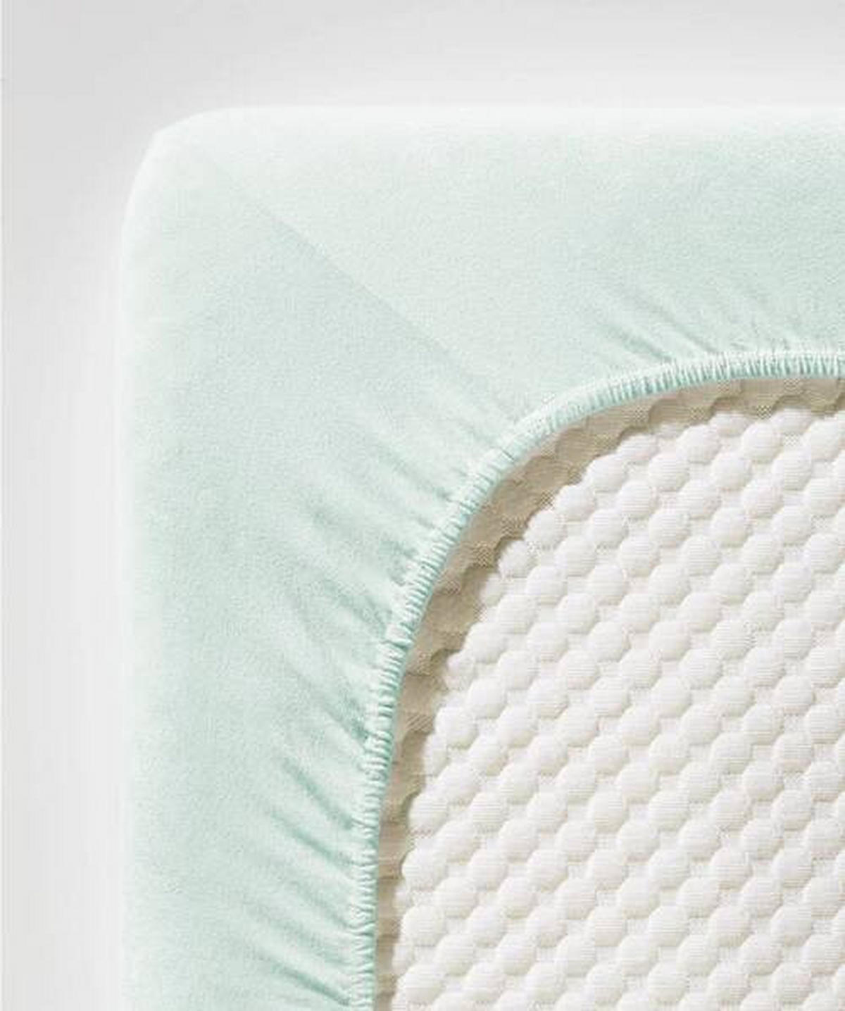 SPANNBETTTUCH Jenny C Single-Jersey  - Jadegrün, Basics, Textil (120/200cm) - Fleuresse