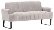 SITZBANK 175/89/75 cm Flachgewebe Schwarz, Hellgrau Metall  - Hellgrau/Schwarz, Design, Textil/Metall (175/89/75cm) - Novel