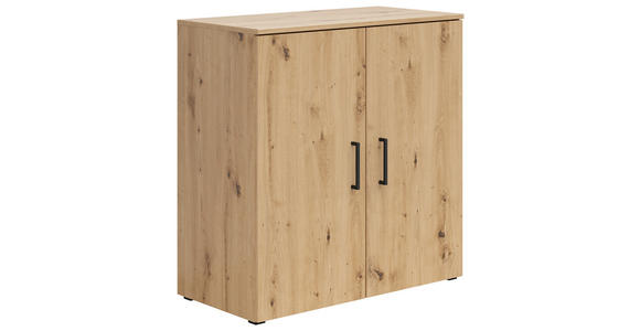 KOMMODE 80/83/40 cm in Eiche Artisan - Anthrazit/Schwarz, MODERN, Holzwerkstoff/Kunststoff (80/83/40cm) - Carryhome