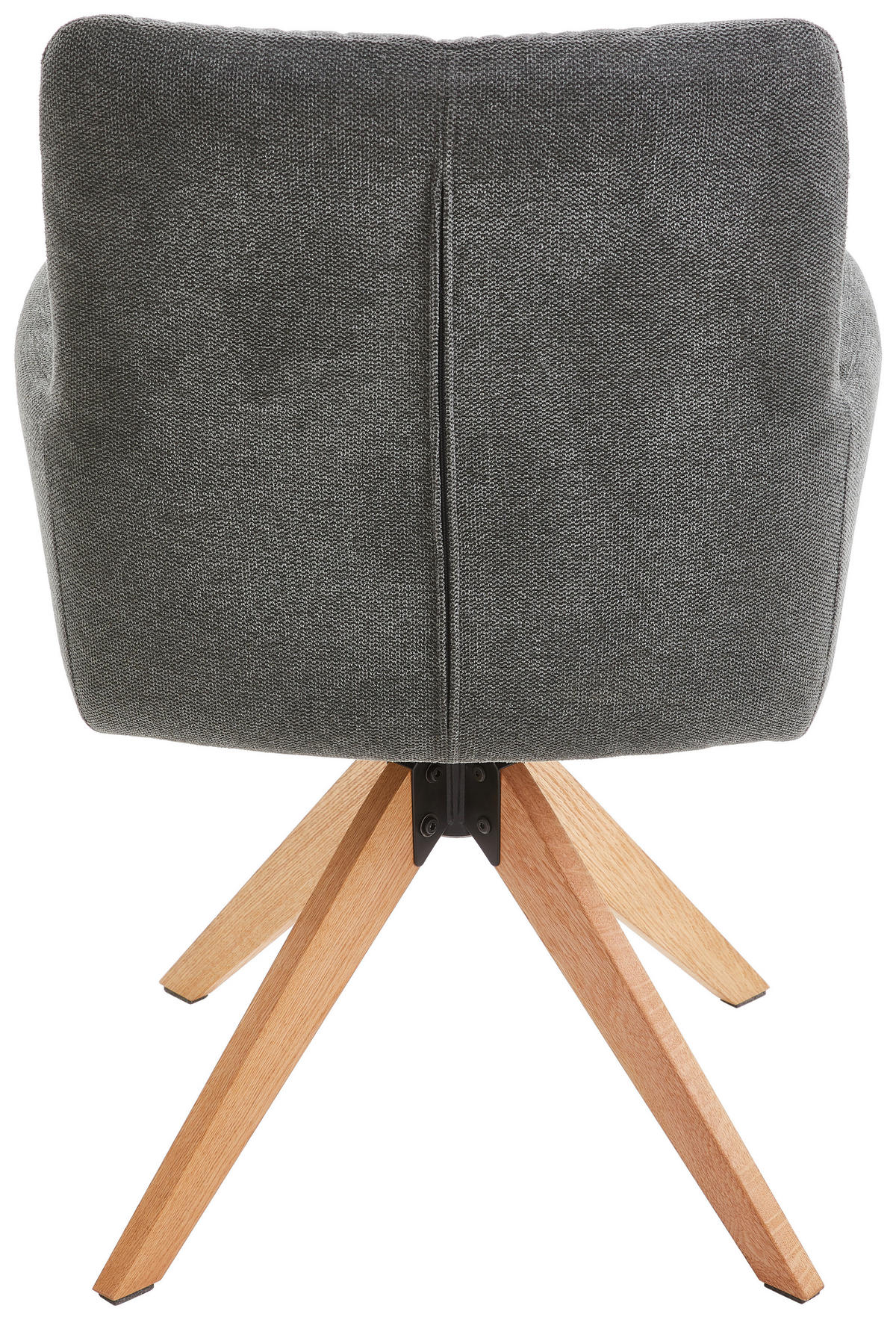 ARMLEHNSTUHL  in Eisen Webstoff  - Dunkelgrau/Eichefarben, Modern, Holz/Textil (60/89/63cm) - Livetastic