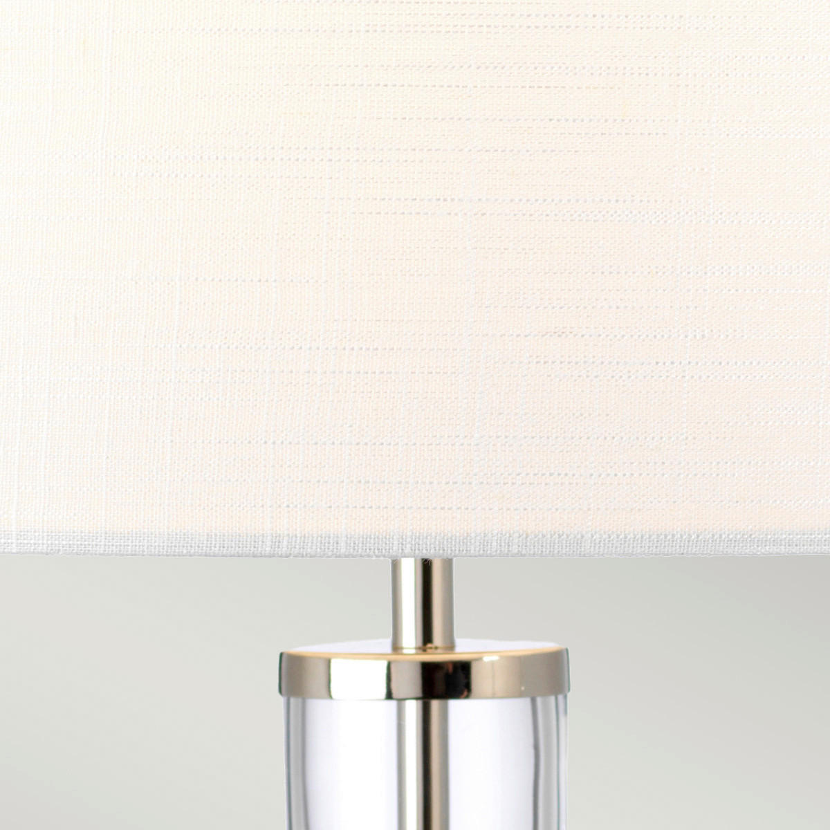 TISCHLEUCHTE - Nickelfarben, Konventionell, Glas/Textil (36/67cm) - Elstead Lighting