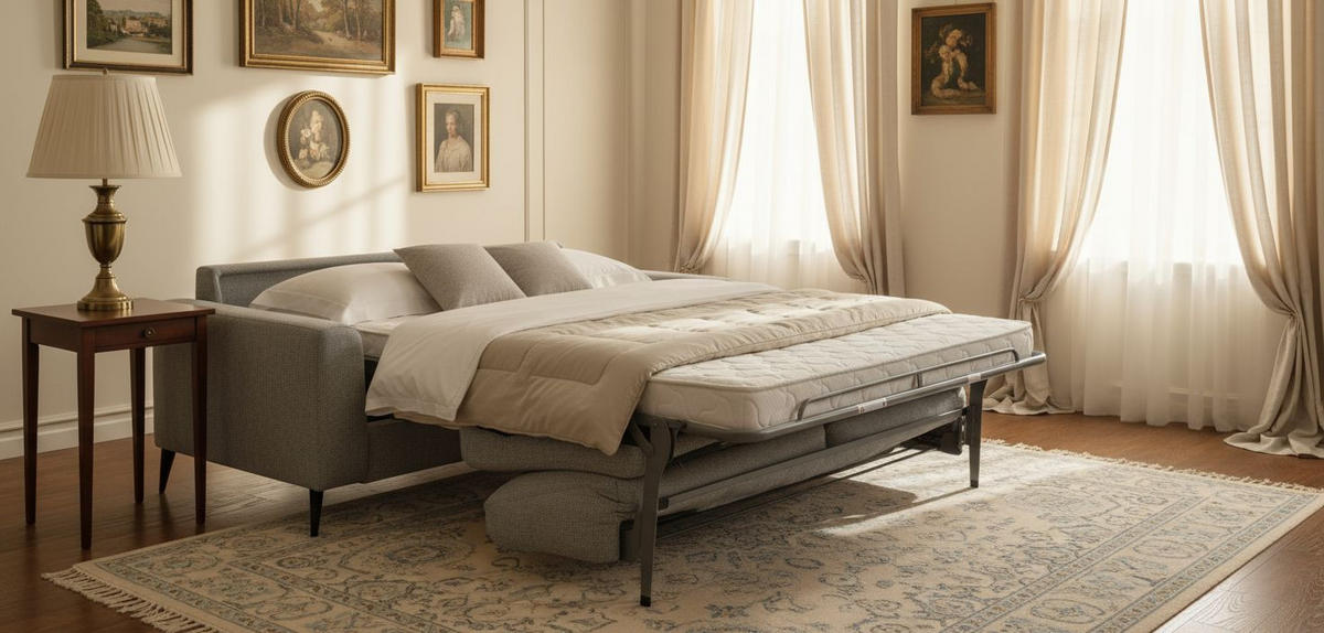 SCHLAFSOFA Webstoff Grau  - Schwarz/Grau, MODERN, Textil/Metall (219/92/101cm) - Livetastic