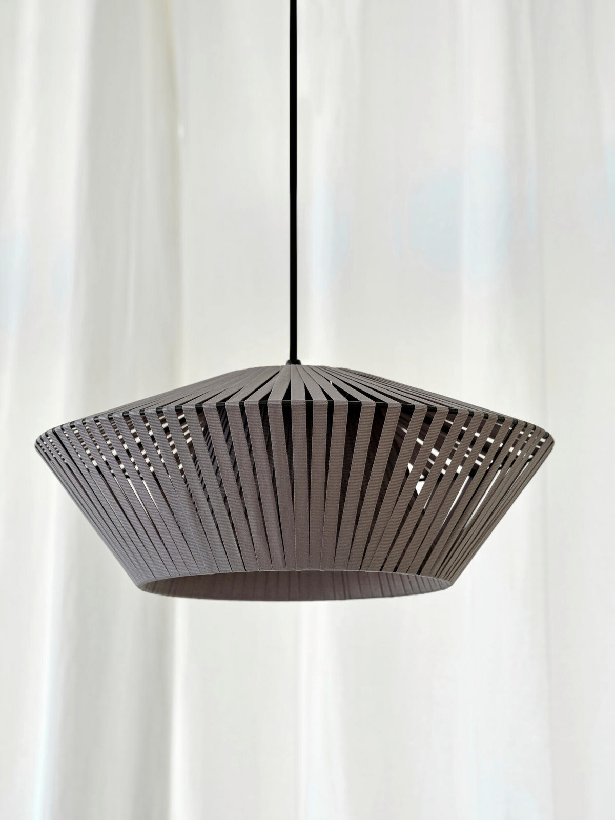 HÄNGELEUCHTE 40,5/120 cm  - Dunkelgrau, Basics, Textil/Metall (40,5/120cm) - Osram