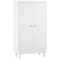 DREHTÜRENSCHRANK  in Weiß  - Schwarz/Weiß, MODERN, Holz/Metall (100/190/55cm) - Vipack