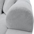 ECKSOFA Hellgrau Cord Zierkissen, Rücken echt  - Hellgrau/Schwarz, KONVENTIONELL, Kunststoff/Textil (313/162cm) - Carryhome