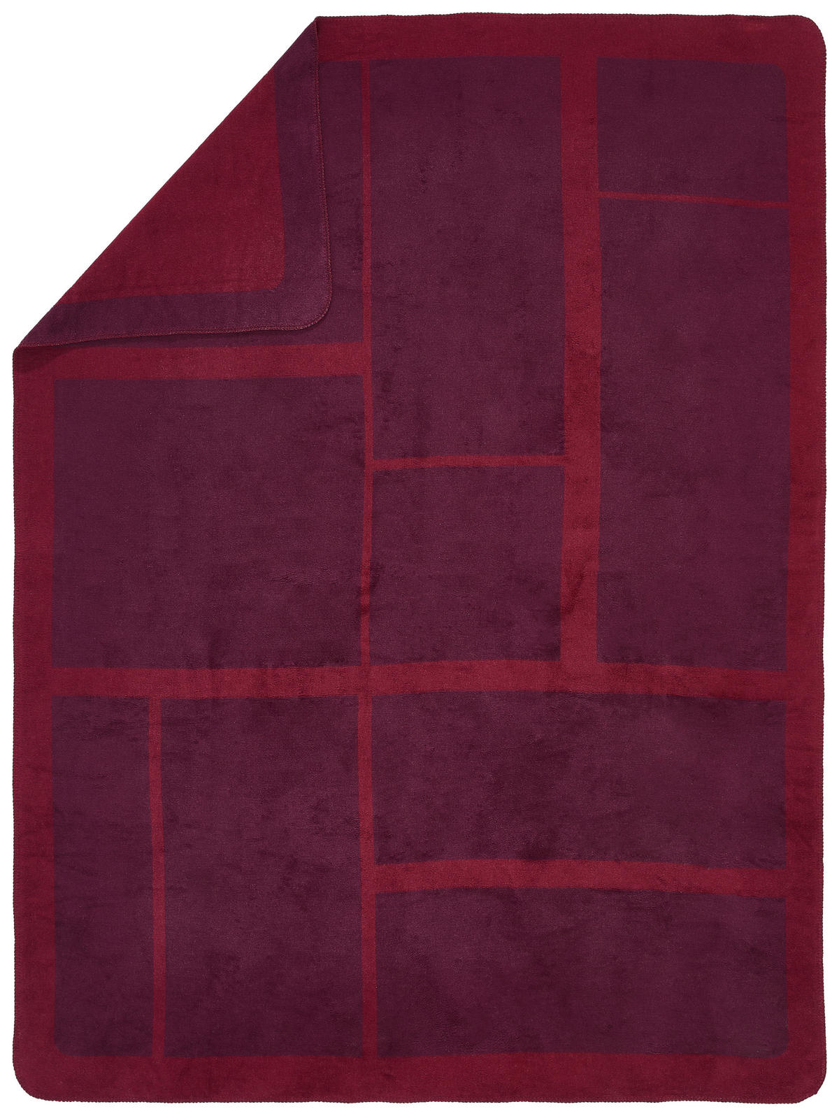 Pătură Pentru Canapea 150/200 cm  - bordo/vișiniu, Basics, textil (150/200cm) - Dieter Knoll