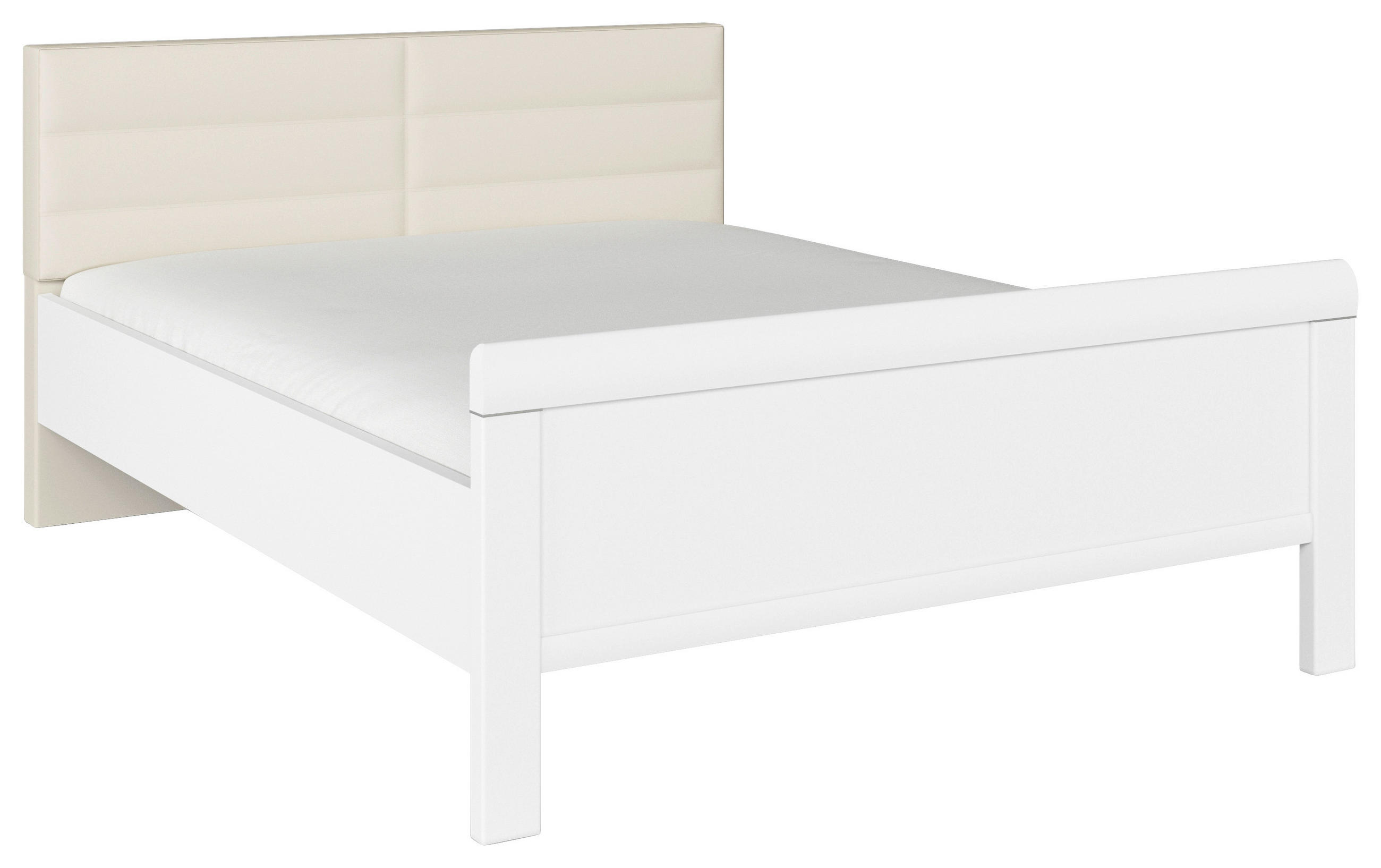 BETT 140/200 cm  in Weiß, Champagner  - Champagner/Weiß, Design (140/200cm) - Novel