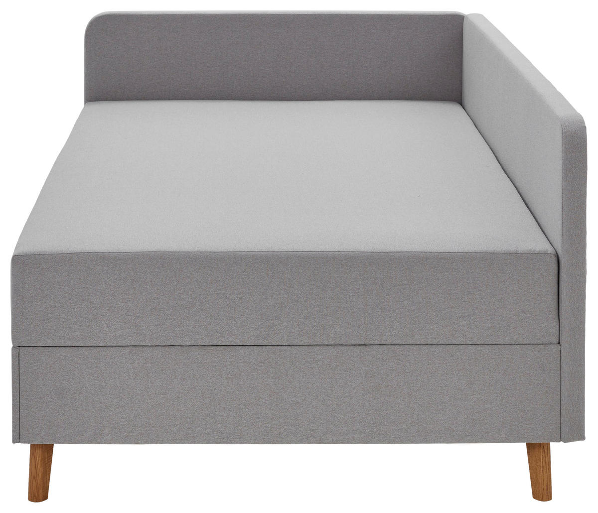 LIEGE Flachgewebe Hellgrau  - Eichefarben/Hellgrau, Design, Holz/Textil (90/200cm) - home24