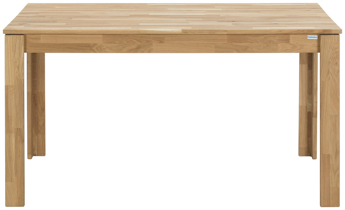 ESSTISCH in Holz 140 (200)/90/75 cm  - Wildeiche, Natur, Holz (140 (200)/90/75cm) - Livetastic