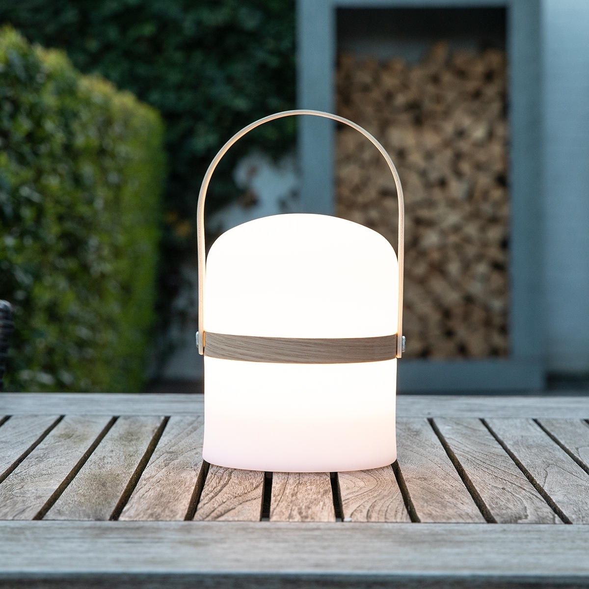 LED-AUßENLEUCHTE 14.5/26.5 cm   - Hellbraun/Weiß, Basics, Holz/Kunststoff (14.5/26.5cm) - Lucide