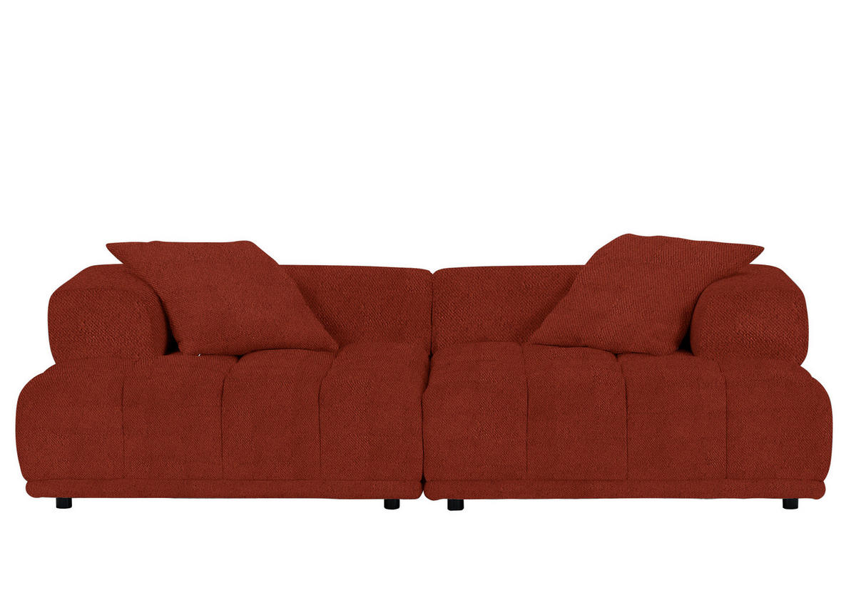 SOFAELEMENT in Flachgewebe Rostfarben  - Rostfarben/Schwarz, KONVENTIONELL, Kunststoff/Textil (125/66/155cm) - Carryhome