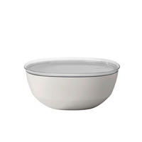 SALATSCHÜSSEL  Silueta  - Transparent/Weiß, KONVENTIONELL, Kunststoff (30,1/12,7cm) - Mepal