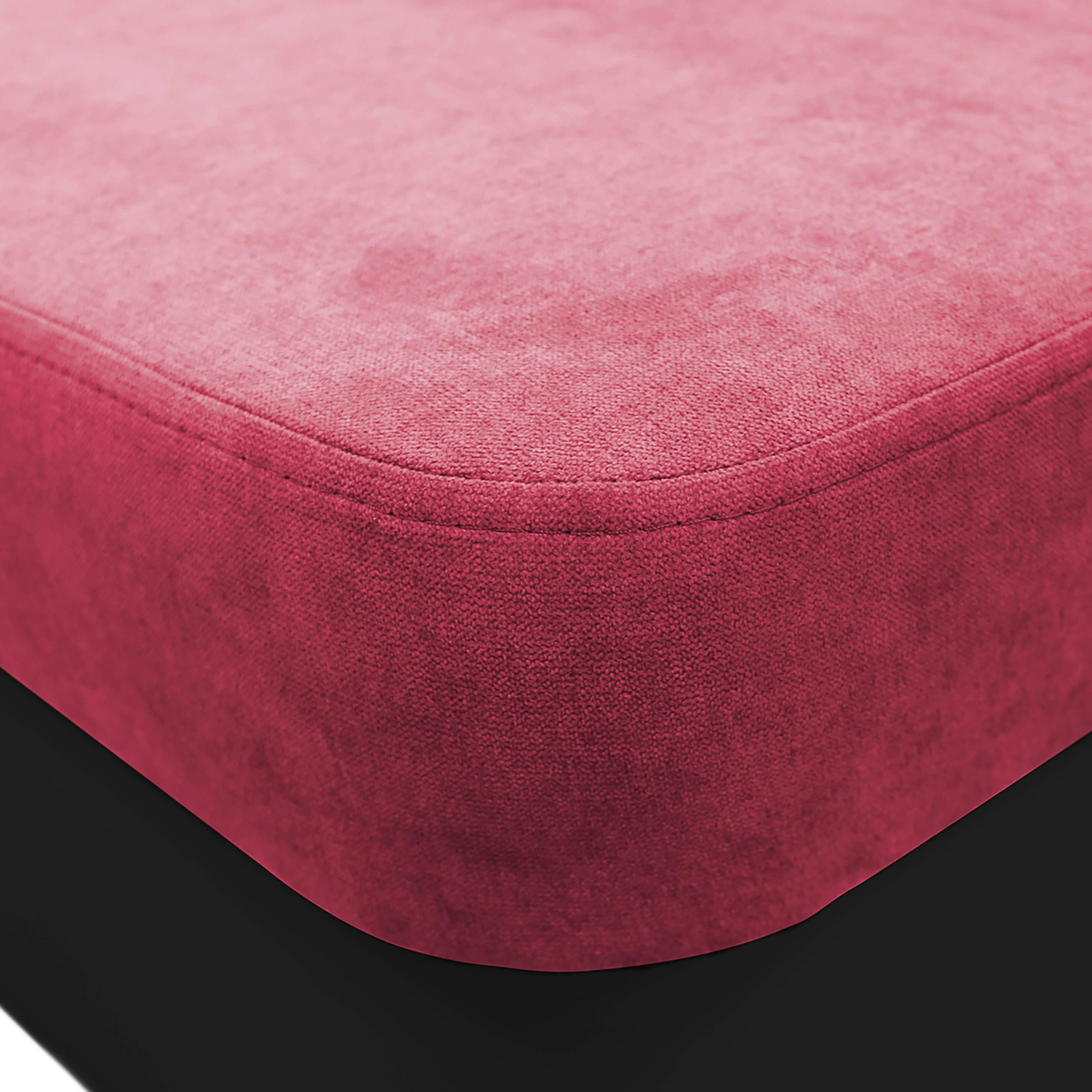 Thumbnail - Mid.you Ecksofa, Rot, Schwarz, Textil, 3-Sitzer, Ottomane links, L-Form, 255x196 cm, Made in EU, Wohnzimmer, Sofas & Cou...